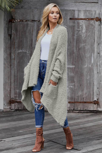 Gray Winter Baggy Cardigan Coat