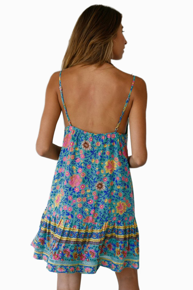 Yellow Floral Slip-on Dress