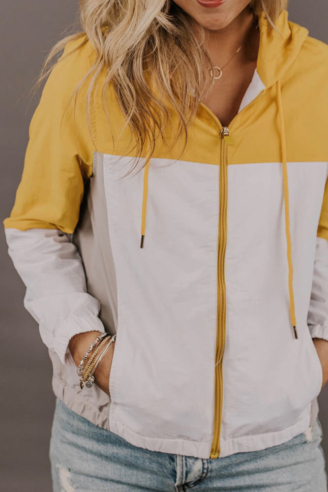 Yellow Colorblock Jackson Zip Jacket