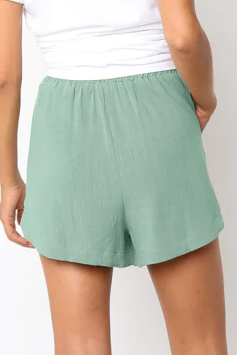 Green Summer Casual Shorts