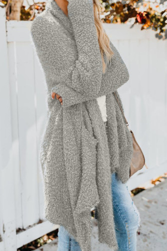 Gray Winter Baggy Cardigan Coat