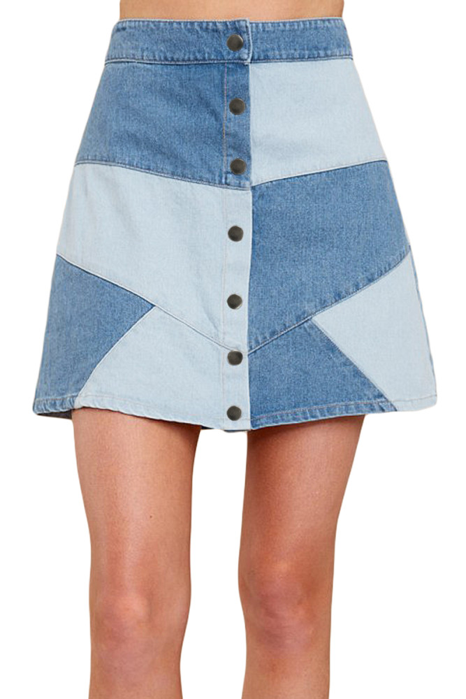 Here Goes Nothing Denim Skirt