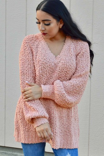 Pink Chill in The Air Sweater