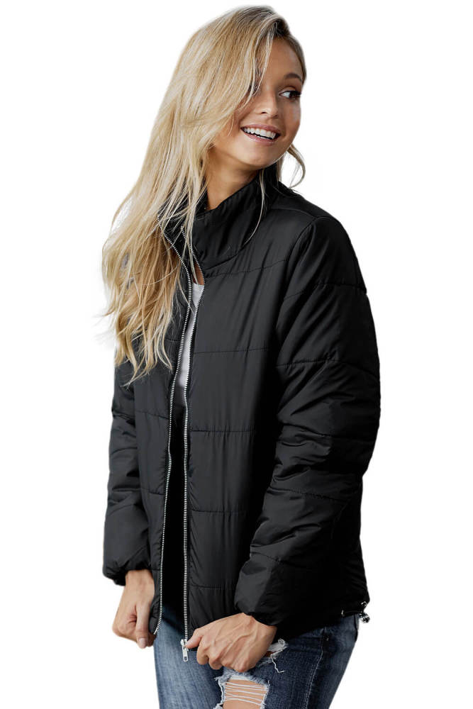 Black Mammoth Pocketed Puffer Jacket