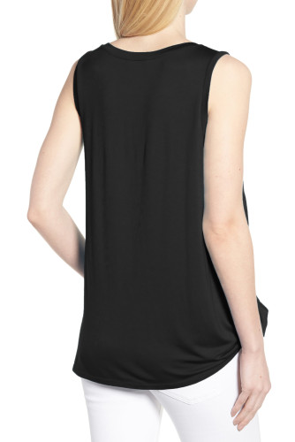 Black Knot Front Jersey Tank