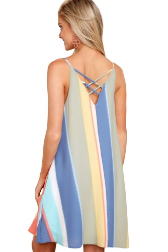 Fingers Crossed Blue Multi Dress