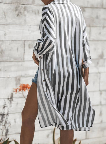 Black Turtle Bay Pocketed Duster Cardigan