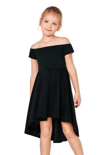 Black All The Rage Skater Dress for Little Girls