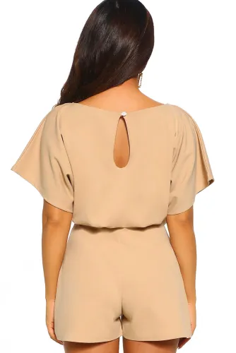 Apricot Over The Top Belted Playsuit
