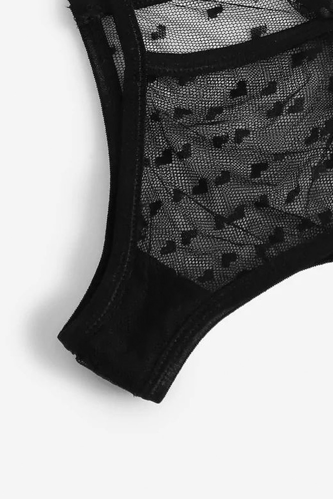 Sheer Bralette Lingerie Garter Set