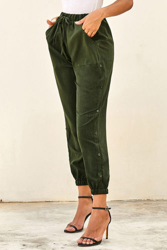 Green On The Run Pocketed Pants
