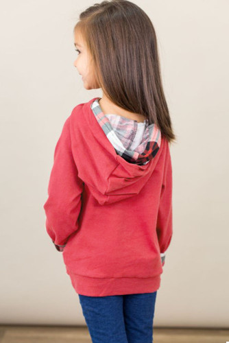 Red Toddlers Double Hooded Sweatshirt