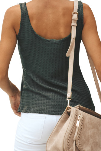 Green Sexy Single Breasted Sling Vest