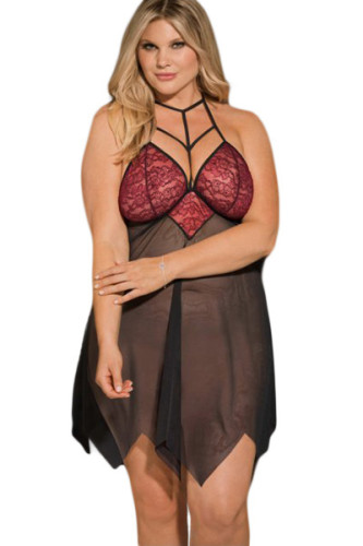 Plus Size Handkerchief Babydoll Lingerie