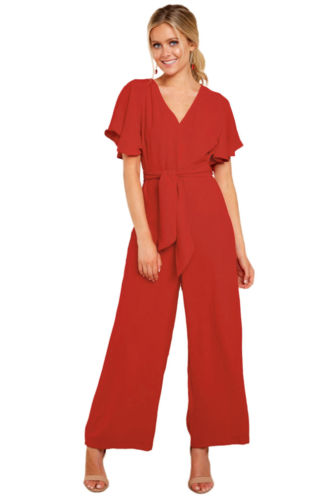 Enjoy This More Red Jumpsuit