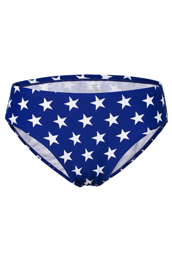 Multicolor Stripes and Stars Flag Print Tummy Control Tankini