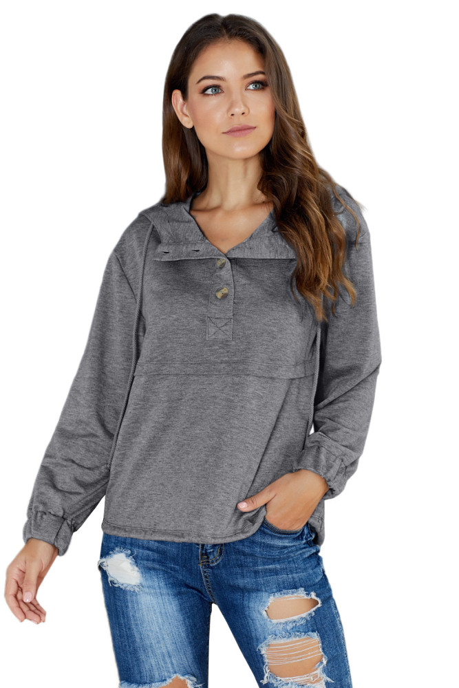 Gray Alpine Drawstring Hoodie