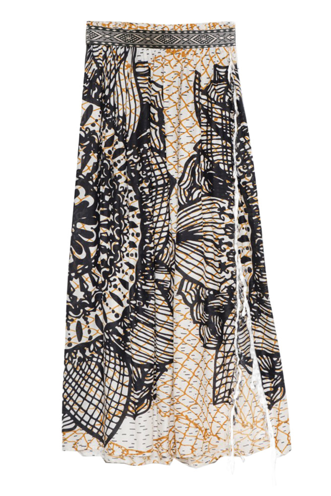 Fishnet Mandala Maxi Skirt