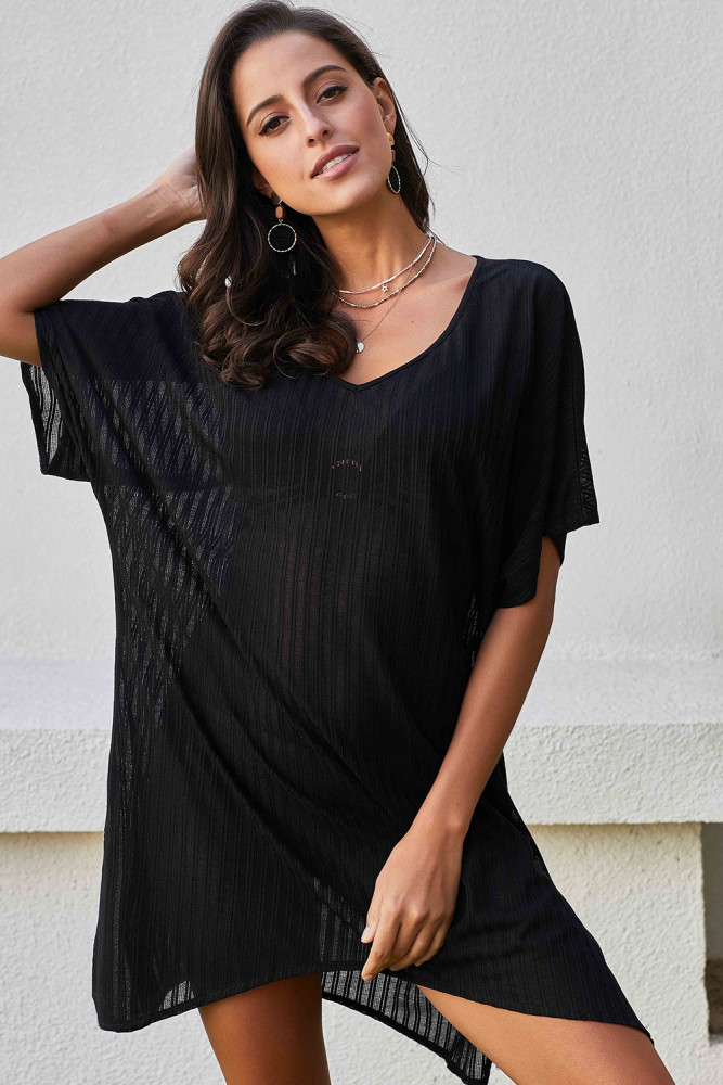Black Fishnet Beach Dress