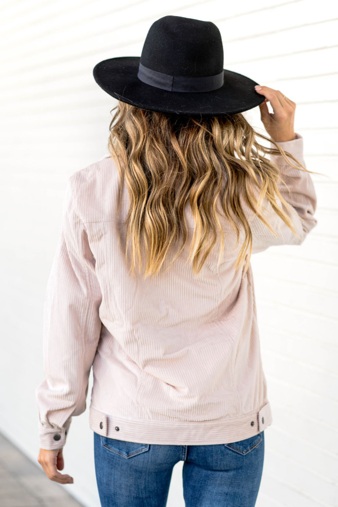Khaki Fold Over Collar Zipper Plain Jacket