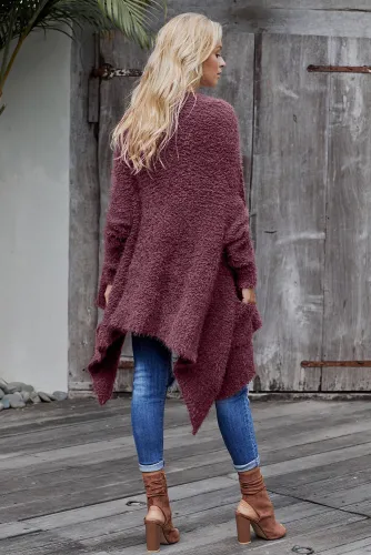 Purple Winter Baggy Cardigan Coat