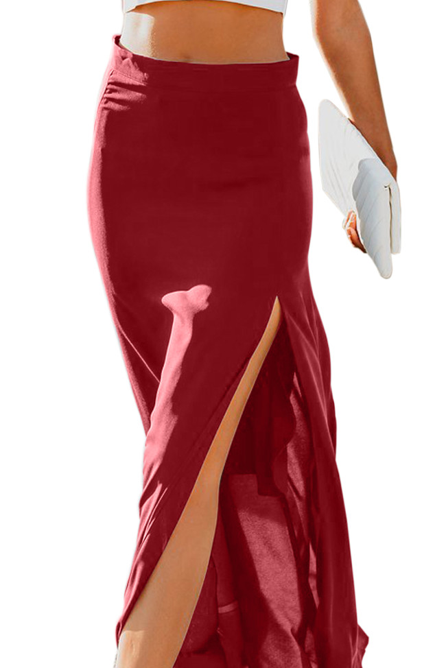 Red Drop Dead Gorgeous Maxi Skirt