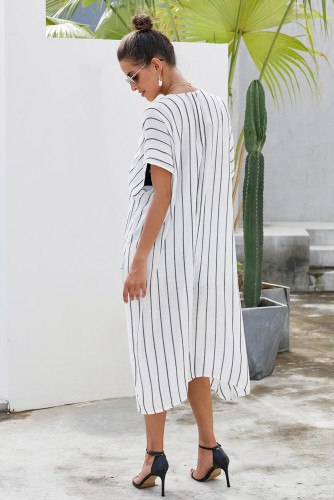 White Striped Kimono