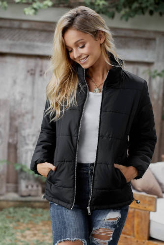 Black Mammoth Pocketed Puffer Jacket