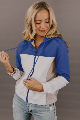Blue Colorblock Jackson Zip Jacket
