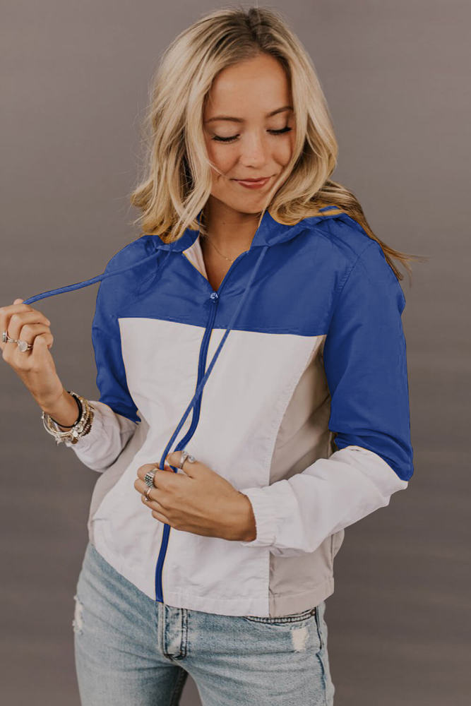 Blue Colorblock Jackson Zip Jacket