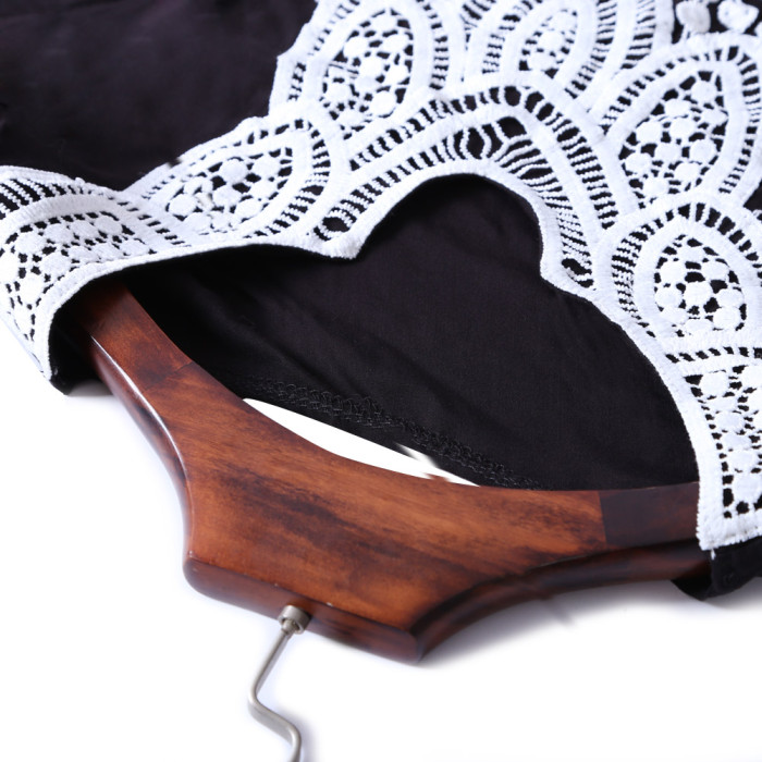 Black Chiffon Tunic with Embroidery
