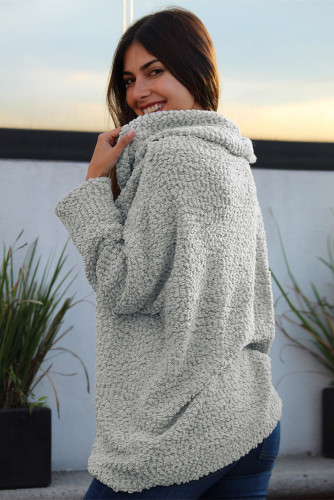 Gray Off The Shoulder Comfy Sweater
