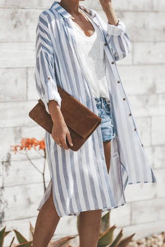Blue Turtle Bay Pocketed Duster Cardigan