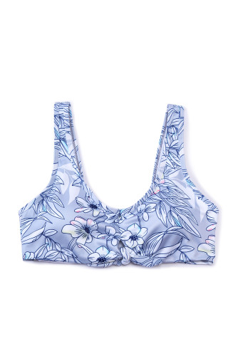 Sexy Floral Print Cropped Sport Bra