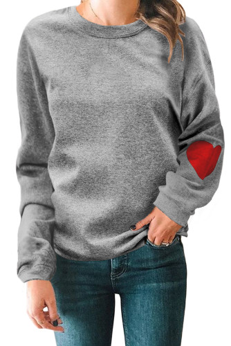 Heart on My Sleeve Cotton Blend Sweatshirt