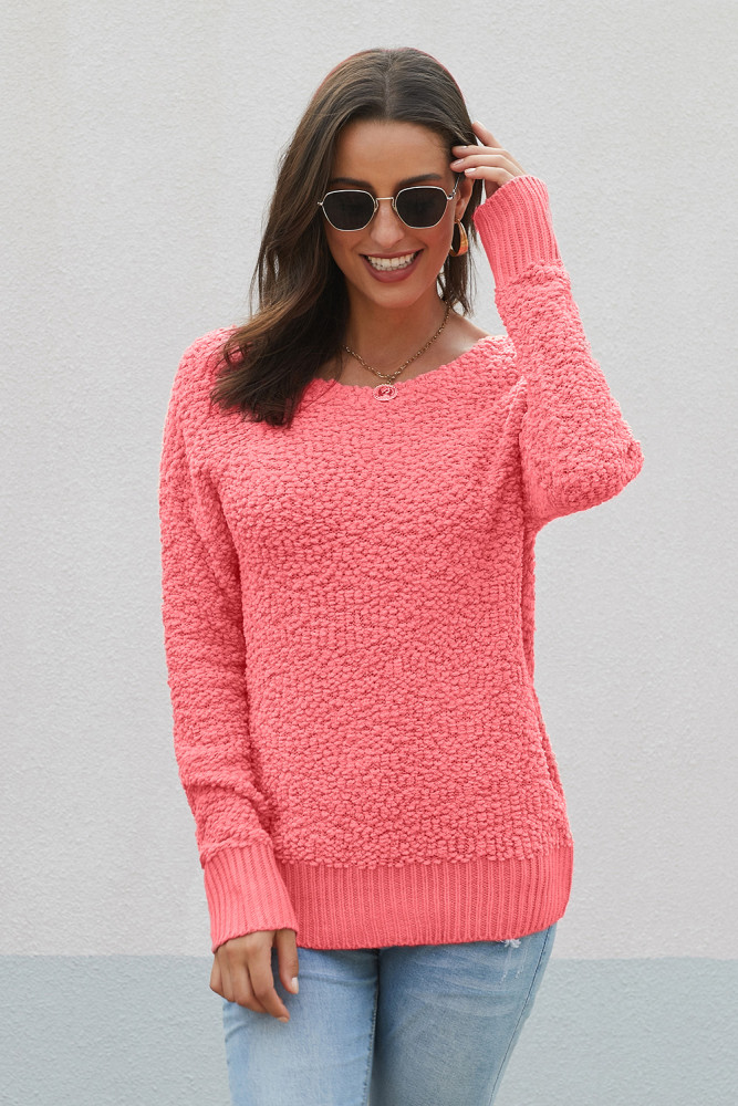 Pink Twist Back Sweater