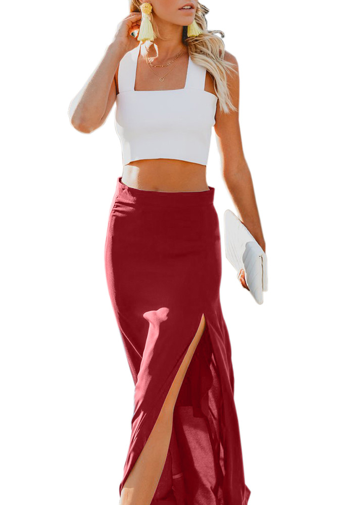 Red Drop Dead Gorgeous Maxi Skirt