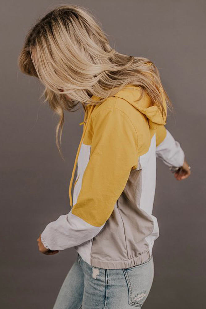 Yellow Colorblock Jackson Zip Jacket
