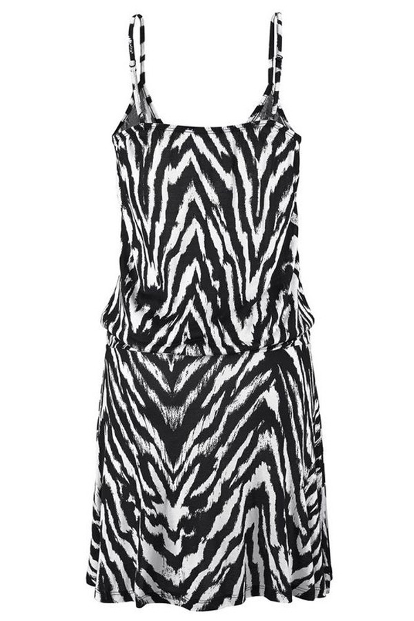Black Trendy Print Summer Dress