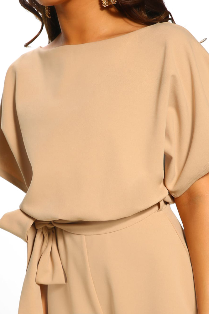 Apricot Over The Top Belted Playsuit