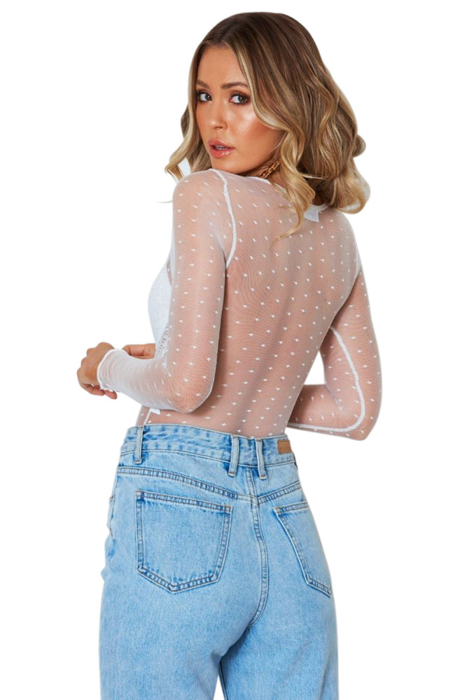 White Decadent Lace Bodysuit