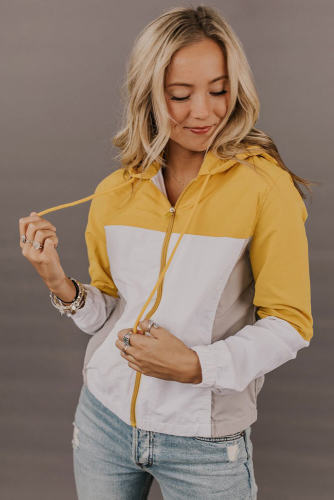 Yellow Colorblock Jackson Zip Jacket