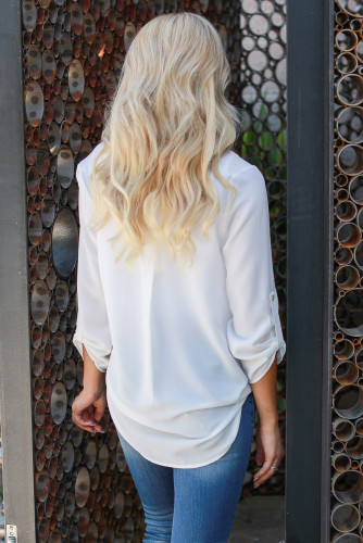 White Surrounded By Beauty Blouse