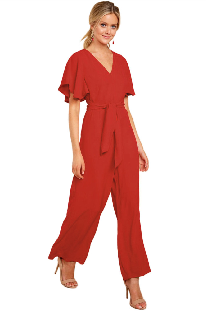 Enjoy This More Red Jumpsuit