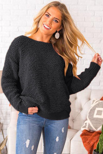 Black Twist Back Sweater
