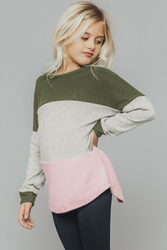 Green The Callie Colorblock Sweater