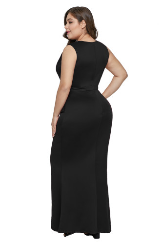 Black Plus Ruffle Enchantment Dress