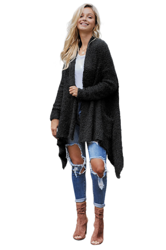 Black Winter Baggy Cardigan Coat
