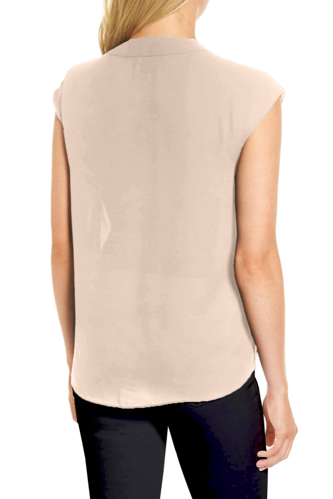 Apricot Surplice Bowknot Tank Top