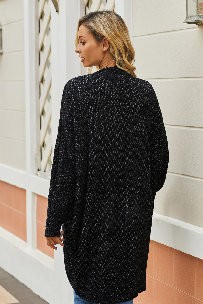 Black Batwing Sleeve Cardigan